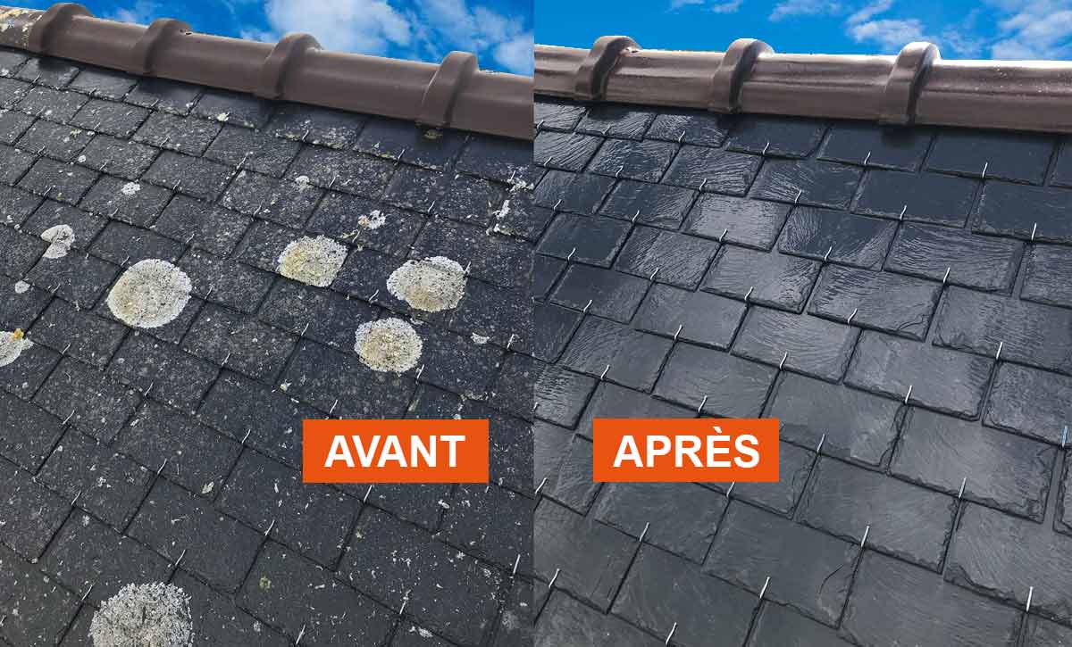 Nettoyage et démoussage toiture - ROOFWALL TERVUREN artisan toiturier couvreur en Belgique : région Flamande, Wallonne, Bruxelles, Liège …. nettoyage, démoussage, traitement anti-mousse toiture. Application d’un revêtement peinture hydrofuge coloré de toit